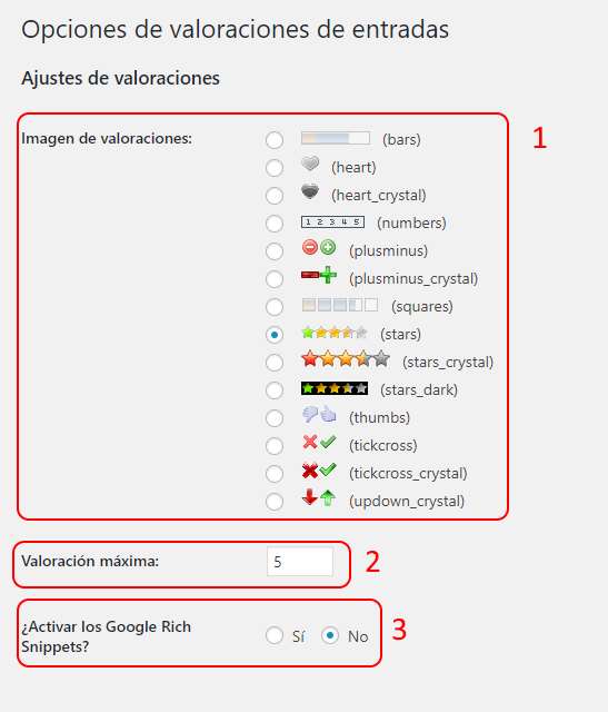 Wp-Postrating Tutorial Configuracion