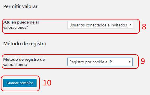 Wp-Postrating Tutorial Configuracion
